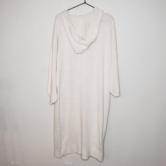 Anree by Unit Sz M Beige Knit Hooded Long Cardigan - Picture 4 of 5